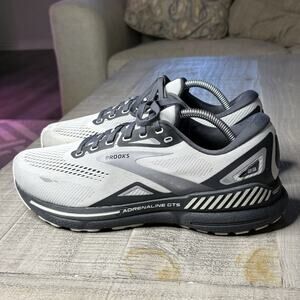 Brooks Adrenaline GTS 23 Mens Sneakers Running Athletic Oyster Ebony Size 9 EE